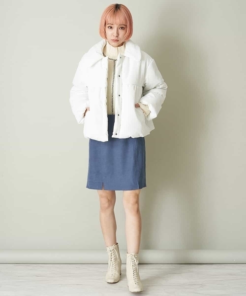 A de a.v.v（アードアー・ヴェ・ヴェ）の「中綿ボリュームショートブルゾン（ブルゾン・レディース・ピンク/ブラック/ホワイト・38/36）」の12枚目の写真