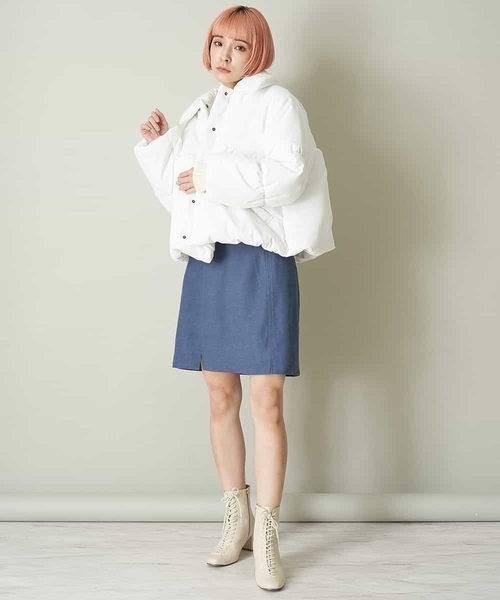 A de a.v.v（アードアー・ヴェ・ヴェ）の「中綿ボリュームショートブルゾン（ブルゾン・レディース・ピンク/ブラック/ホワイト・38/36）」の11枚目の写真