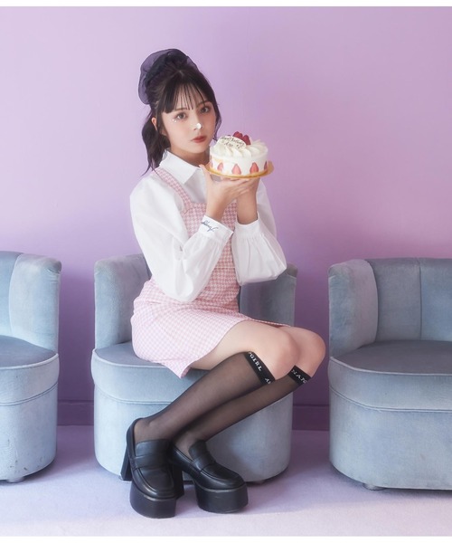 アナイ　ANAYI ピンク 半袖 シャツワンピース キャミソール付き セール】シアーコンビフレア ワンピース（シャツワンピース