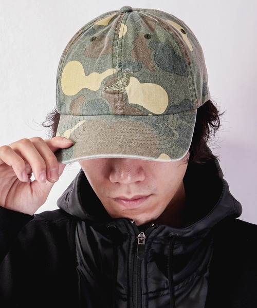 staple（ステイプル）の「【STAPLE】スタイフェサント ピジョンカーブキャップ（キャップ・メンズ・ブラック/カモフラージュ・FREE）」の7枚目の写真