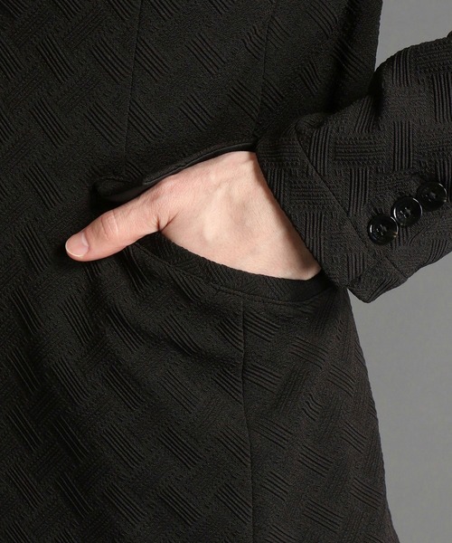 HIDEAWAYS NICOLE(ハイダウェイニコル)の「ブリスタージャカードジャケット(テーラードジャケット・メンズ・ネイビー/ブラック・MEDIUM/LARGE/X-LARGE)」の12枚目の写真