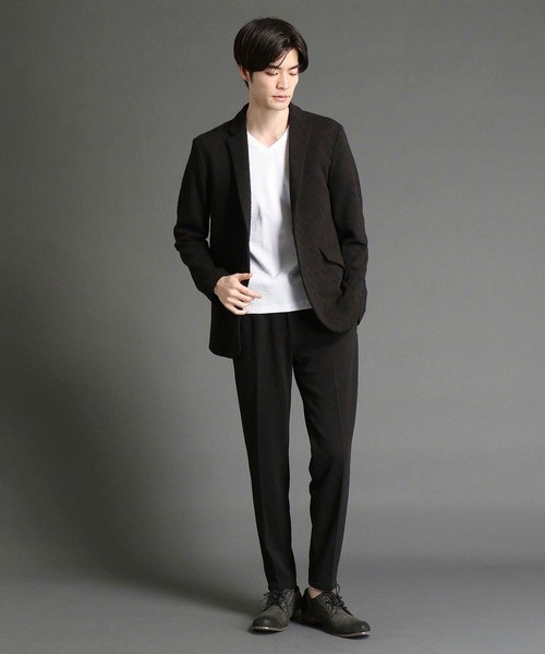 HIDEAWAYS NICOLE(ハイダウェイニコル)の「ブリスタージャカードジャケット(テーラードジャケット・メンズ・ネイビー/ブラック・MEDIUM/LARGE/X-LARGE)」の6枚目の写真