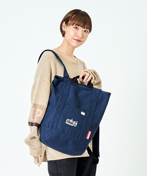 Manhattan Portage（マンハッタンポーテージ）の「Riverside Backpack Canvas 2021（バックパック/リュック・メンズ・ダークネイビー/ベージュ/オリーブ・MEDIUM）」の3枚目の写真