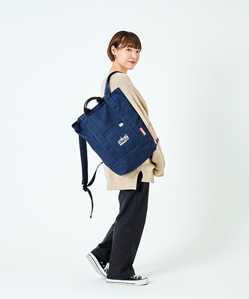 Manhattan Portage（マンハッタンポーテージ）の「Riverside Backpack Canvas 2021（バックパック/リュック・メンズ・ダークネイビー/ベージュ/オリーブ・MEDIUM）」の18枚目の写真