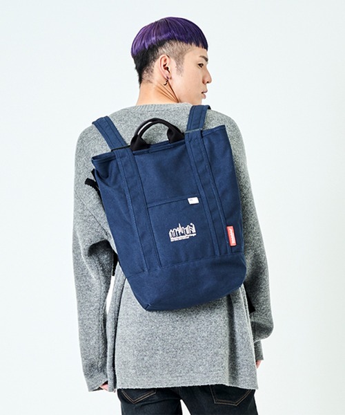 Manhattan Portage（マンハッタンポーテージ）の「Riverside Backpack Canvas 2021（バックパック/リュック・メンズ・ダークネイビー/ベージュ/オリーブ・MEDIUM）」の4枚目の写真