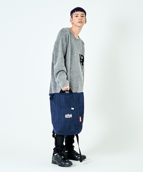Manhattan Portage（マンハッタンポーテージ）の「Riverside Backpack Canvas 2021（バックパック/リュック・メンズ・ダークネイビー/ベージュ/オリーブ・MEDIUM）」の10枚目の写真