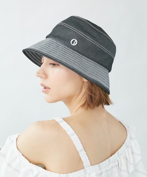 Chapeau d' O(シャポードオー)の「Chapeau d' O Denim Cloche(ハット・レディース・ライトベージュ/ブラック/ブルー・L(59cm)/M/57.5cm/S(56cm))」の4枚目の写真
