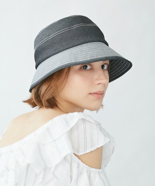 Chapeau d' O(シャポードオー)の「Chapeau d' O Denim Cloche(ハット・レディース・ライトベージュ/ブラック/ブルー・L(59cm)/M/57.5cm/S(56cm))」の19枚目の写真