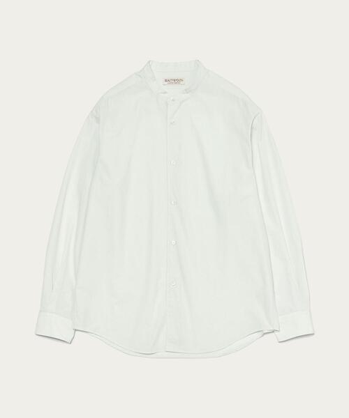 H BEAUTY&YOUTH 21SS タイプライターバンドカラーシャツ メンズ coen シャツ タイプライターバンドカラーシャツ メンズ