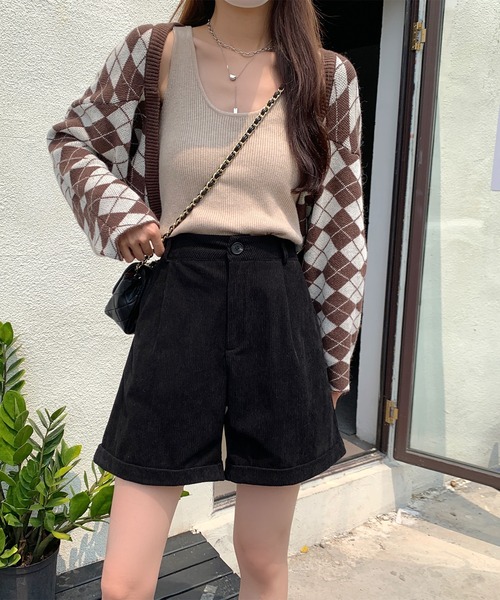 MAISON DE THERESE(メゾン ド テレーズ)の「コーデュロイショートパンツ(その他パンツ・レディース・ブラウン/ブラック・LARGE/MEDIUM)」の8枚目の写真