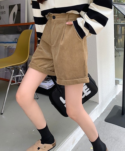 MAISON DE THERESE(メゾン ド テレーズ)の「コーデュロイショートパンツ(その他パンツ・レディース・ブラウン/ブラック・LARGE/MEDIUM)」の9枚目の写真