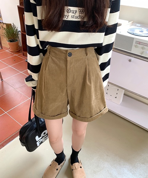 MAISON DE THERESE(メゾン ド テレーズ)の「コーデュロイショートパンツ(その他パンツ・レディース・ブラウン/ブラック・LARGE/MEDIUM)」の12枚目の写真