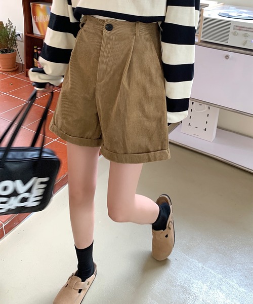 MAISON DE THERESE(メゾン ド テレーズ)の「コーデュロイショートパンツ(その他パンツ・レディース・ブラウン/ブラック・LARGE/MEDIUM)」の15枚目の写真