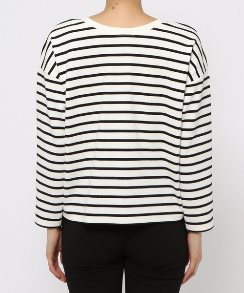 LEPSIM（レプシィム）の「カットボーダーカーデプルオーバー　271501（Tシャツ/カットソー・レディース・ホワイト×レッド/ホワイト×ブラック・FREE）」の8枚目の写真