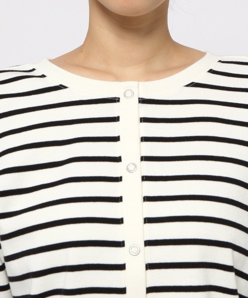 LEPSIM（レプシィム）の「カットボーダーカーデプルオーバー　271501（Tシャツ/カットソー・レディース・ホワイト×レッド/ホワイト×ブラック・FREE）」の9枚目の写真