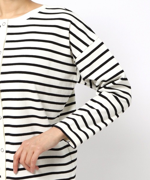 LEPSIM（レプシィム）の「カットボーダーカーデプルオーバー　271501（Tシャツ/カットソー・レディース・ホワイト×レッド/ホワイト×ブラック・FREE）」の10枚目の写真