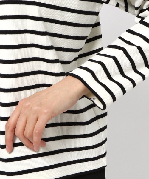 LEPSIM（レプシィム）の「カットボーダーカーデプルオーバー　271501（Tシャツ/カットソー・レディース・ホワイト×レッド/ホワイト×ブラック・FREE）」の11枚目の写真