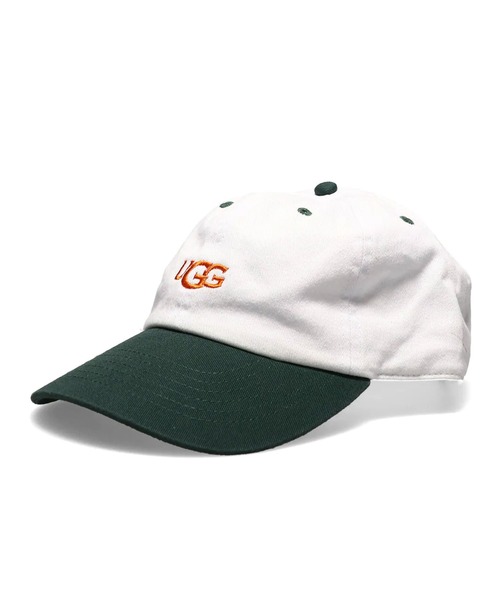 UGG（アグ）の「UGG@mos バイカラーロゴ CAP / アグ バイカラーロゴキャップ（キャップ・レディース・グリーン/バーガンディー/ネイビー・FREE）」の2枚目の写真