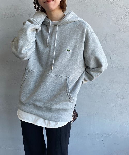 LACOSTE（ラコステ）の「[LACOSTE/ラコステ] ワンポイントロゴ プレミアムスウェットパーカー（パーカー・レディース・ブラック/ネイビー/グレー・4/3/5）」の3枚目の写真