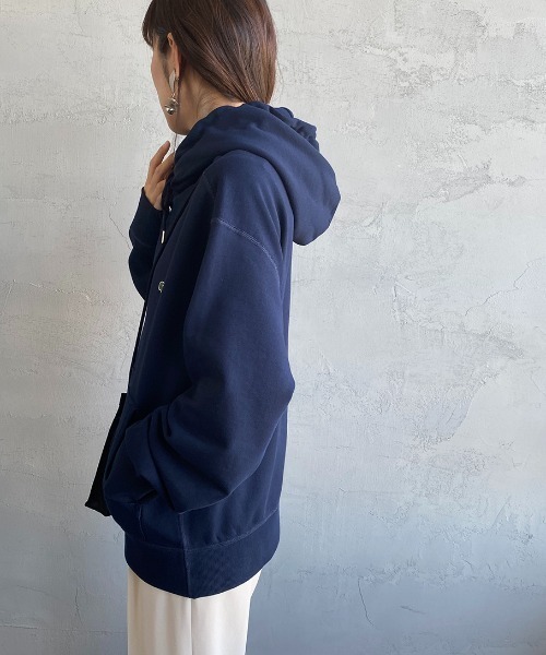 LACOSTE（ラコステ）の「[LACOSTE/ラコステ] ワンポイントロゴ プレミアムスウェットパーカー（パーカー・レディース・ブラック/ネイビー/グレー・4/3/5）」の8枚目の写真