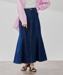 prose verse | 裾切替デニムマーメイドスカート(デニムスカート)