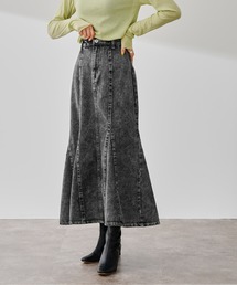 prose verse | 裾切替デニムマーメイドスカート(デニムスカート)