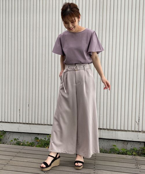SOUP（スープ）の「◆洗える/シャンブレー ワイドパンツ（その他パンツ・レディース・ライトブルー/ネイビー/ライトベージュ・11/15 /13/09/07）」の17枚目の写真