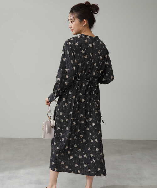 N.（N. Natural Beauty Basic）（エヌエヌナチュラルビューティーベーシック）の「◆ドットフラワープリントワンピース（ワンピース・レディース・ホワイト系その他/ブラック系その他・MEDIUM）」の20枚目の写真