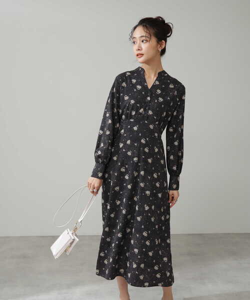 N.（N. Natural Beauty Basic）（エヌエヌナチュラルビューティーベーシック）の「◆ドットフラワープリントワンピース（ワンピース・レディース・ホワイト系その他/ブラック系その他・MEDIUM）」の22枚目の写真
