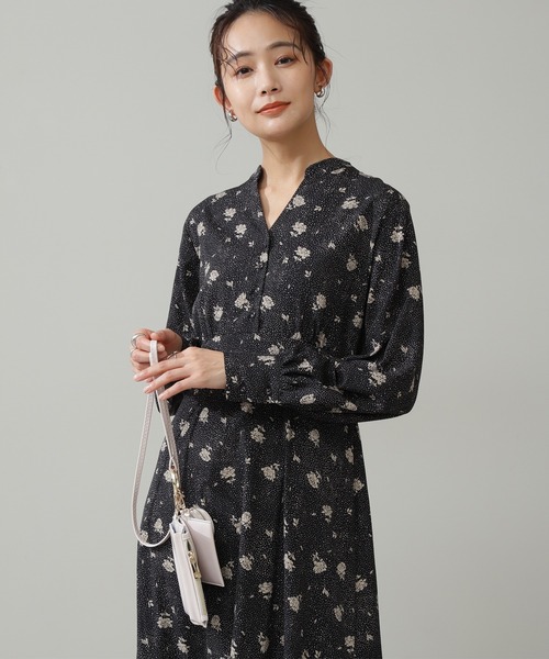 N.（N. Natural Beauty Basic）（エヌエヌナチュラルビューティーベーシック）の「◆ドットフラワープリントワンピース（ワンピース・レディース・ホワイト系その他/ブラック系その他・MEDIUM）」の10枚目の写真