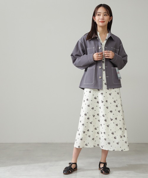 N.（N. Natural Beauty Basic）（エヌエヌナチュラルビューティーベーシック）の「◆ドットフラワープリントワンピース（ワンピース・レディース・ホワイト系その他/ブラック系その他・MEDIUM）」の3枚目の写真