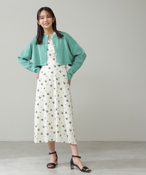 N.（N. Natural Beauty Basic）（エヌエヌナチュラルビューティーベーシック）の「◆ドットフラワープリントワンピース（ワンピース・レディース・ホワイト系その他/ブラック系その他・MEDIUM）」の4枚目の写真