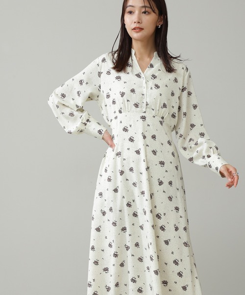 N.（N. Natural Beauty Basic）（エヌエヌナチュラルビューティーベーシック）の「◆ドットフラワープリントワンピース（ワンピース・レディース・ホワイト系その他/ブラック系その他・MEDIUM）」の9枚目の写真