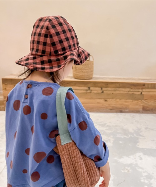 aimoha（アイモハ）の「aimoha-KIDS- レトロ調可愛いドット柄ブラウス（シャツ/ブラウス・キッズ・ブルー/イエロー・110/80/90/100/120/130）」の5枚目の写真