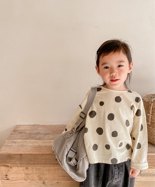 aimoha（アイモハ）の「aimoha-KIDS- レトロ調可愛いドット柄ブラウス（シャツ/ブラウス・キッズ・ブルー/イエロー・110/80/90/100/120/130）」の21枚目の写真