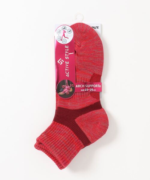 GUNZE（グンゼ）の「ACTIVE STYLE/アクティブスタイル　アーチサポートパイル ソックス　ショート丈（ソックス/靴下・レディース・ブラック/ネイビー/スモークピンク/ライトグレー/グリーン系その他/レンガ/ブルー系その他/ホワイト/イエロー系その他/オレンジ/ライム/ブラック系その他・23-25）」の11枚目の写真