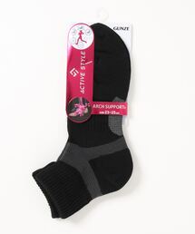 GUNZE（グンゼ）の「ACTIVE STYLE/アクティブスタイル　アーチサポートパイル ソックス　ショート丈（ソックス/靴下・レディース）」