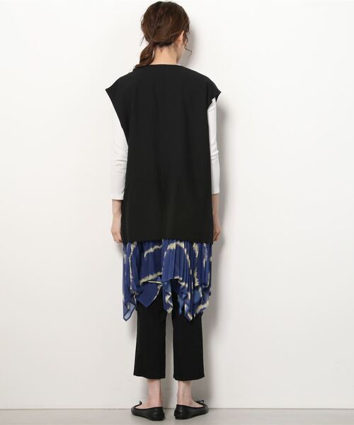 led.tokyo（レッドトウキョウ）の「【led.tokyo】タイダイプリーツ2WAYビッグベスト（ベスト・レディース・ブラック/ベージュ・M）」の18枚目の写真