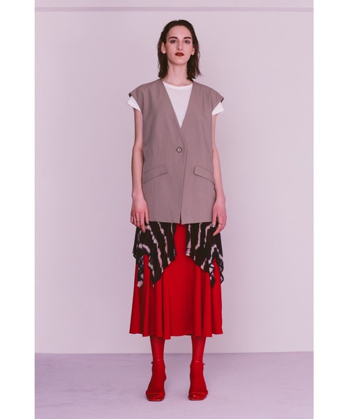 led.tokyo（レッドトウキョウ）の「【led.tokyo】タイダイプリーツ2WAYビッグベスト（ベスト・レディース・ブラック/ベージュ・M）」の20枚目の写真