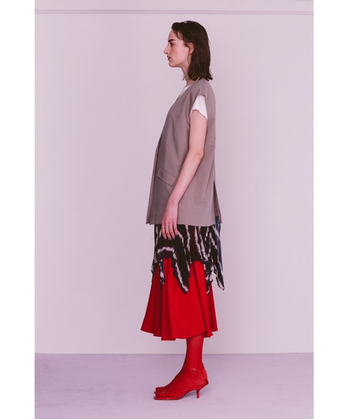 led.tokyo（レッドトウキョウ）の「【led.tokyo】タイダイプリーツ2WAYビッグベスト（ベスト・レディース・ブラック/ベージュ・M）」の21枚目の写真