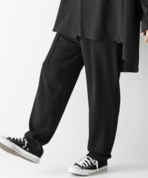 MinoriTY（マイノリティ）の「【MinoriTY】とろみ素材セットアップ ロングカーディガン ベルト付きワイドパンツ 秋服 メンズ（セットアップ・メンズ・ブラック/ベージュ/グレー/ブルー・M/L）」の14枚目の写真