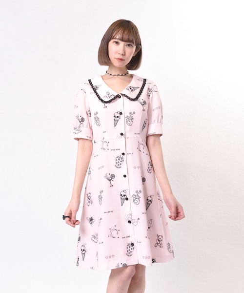 セール Tattoo Petit Milk ミルク のファッション ワンピース ドレス Tattoo Milk ミルク のワンピース Petit