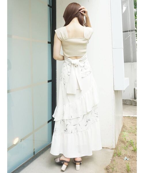 MERCURYDUO(マーキュリーデュオ)の「プリントパッチワークエスカルゴスカート(スカート・レディース・ブラック/アイボリー・SMALL/MEDIUM)」の5枚目の写真