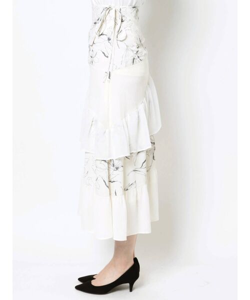 MERCURYDUO(マーキュリーデュオ)の「プリントパッチワークエスカルゴスカート(スカート・レディース・ブラック/アイボリー・SMALL/MEDIUM)」の9枚目の写真