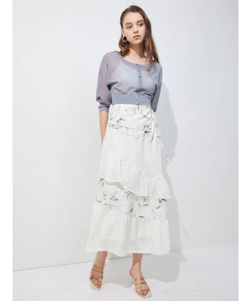 MERCURYDUO(マーキュリーデュオ)の「プリントパッチワークエスカルゴスカート(スカート・レディース・ブラック/アイボリー・SMALL/MEDIUM)」の20枚目の写真