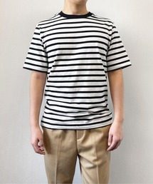 オーガニックコットン ボーダーTシャツ【164527】