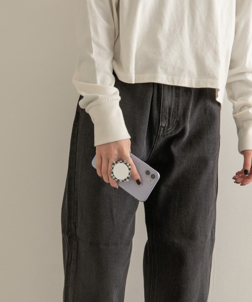 SMELLY（スメリー）の「スマホグリップA（スマホケース/カバー・レディース・ミント/マスタード/ホワイト系その他/グリーン系その他・-）」の2枚目の写真