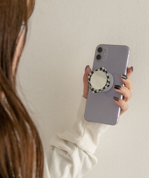 SMELLY（スメリー）の「スマホグリップA（スマホケース/カバー・レディース・ミント/マスタード/ホワイト系その他/グリーン系その他・-）」の5枚目の写真