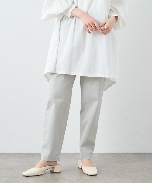 PUAL CE CIN(ピュアルセシン)の「JAPAN MADEチノストレッチスリムパンツ(その他パンツ・レディース・ライトグレー/ブラック/ベージュ/オフホワイト/ブルー・FREE)」の4枚目の写真
