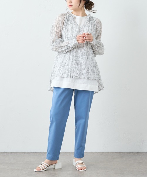 PUAL CE CIN(ピュアルセシン)の「JAPAN MADEチノストレッチスリムパンツ(その他パンツ・レディース・ライトグレー/ブラック/ベージュ/オフホワイト/ブルー・FREE)」の19枚目の写真